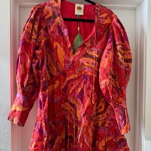 Farm Rio Banana Juice Mini Dress Size L